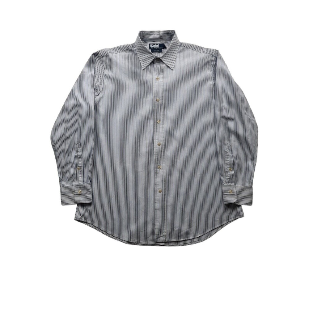 Polo Ralph Lauren Andrew Custom Fit Mens Striped Long Sleeve Button Up 16 32/33